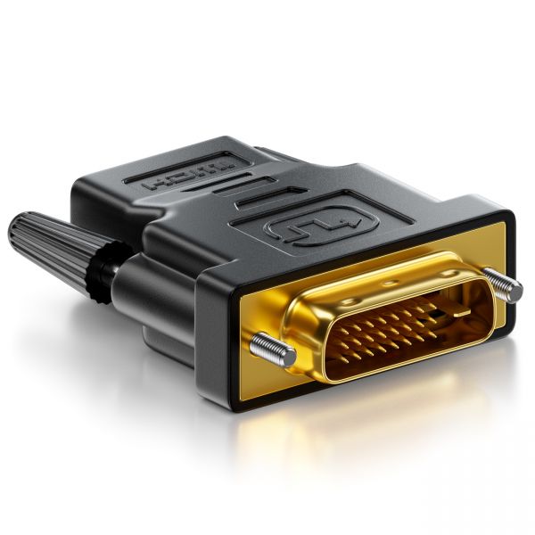 deleyCON HDMI zu DVI Adapter HDMI Buchse zu DVI Stecker 24+1 1920x1200 1080p