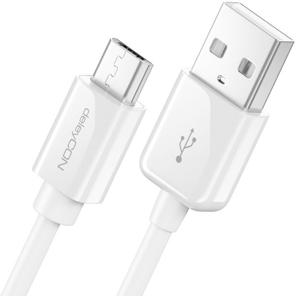 deleyCON 5m Micro USB Ladekabel Datenkabel Handys Smartphones Tablets Weiß