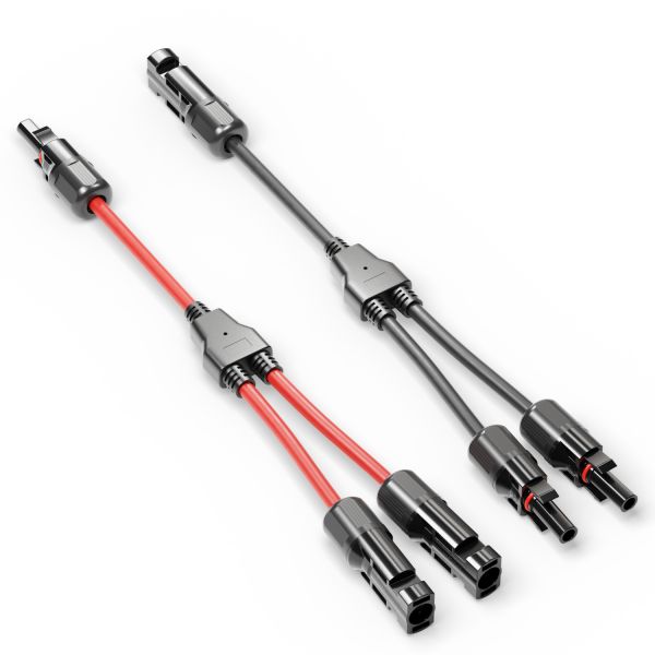 deleyCON Solar Y-Kabel 2/1 PV4 (4mm², IP68 1500V, 30cm) M/FF F/MM für PV-Anlage