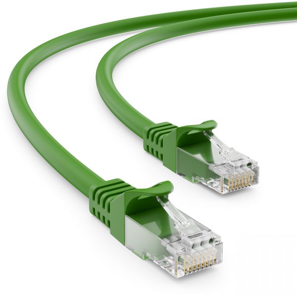 0,25m CAT 7 Patchkabel Netzwerkkabel RJ45 LAN DSL Netzwerk Ethernet Kabel grün
