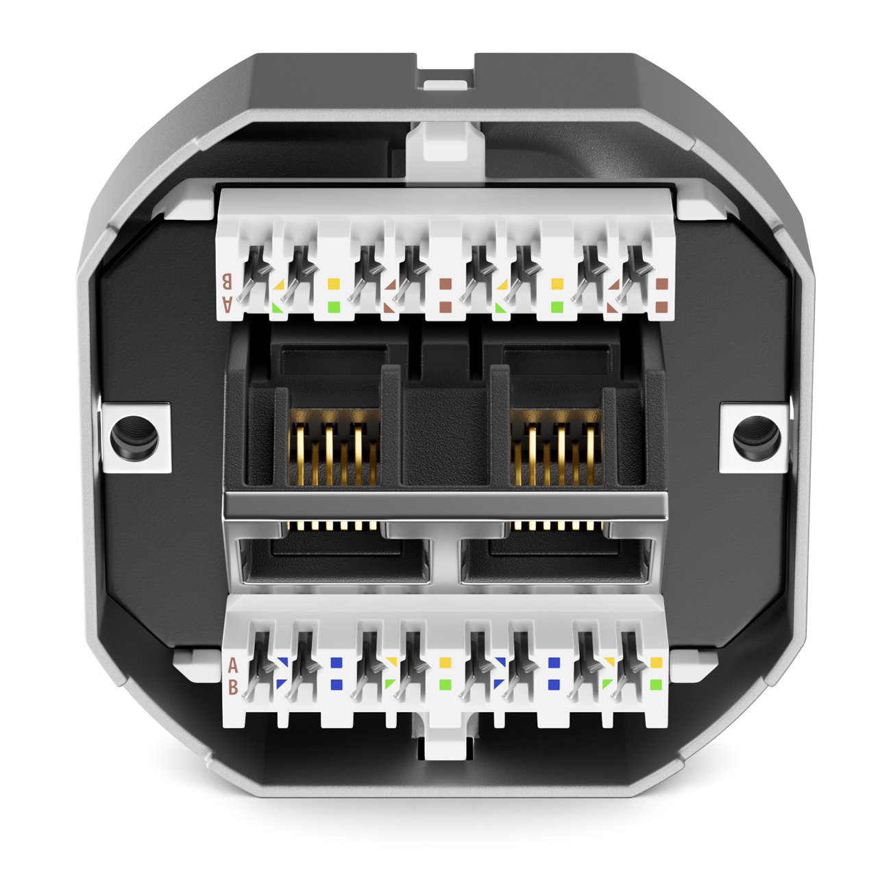 Netzwerkdose CAT6a LAN Universal Aufputz-/Unterputzdose