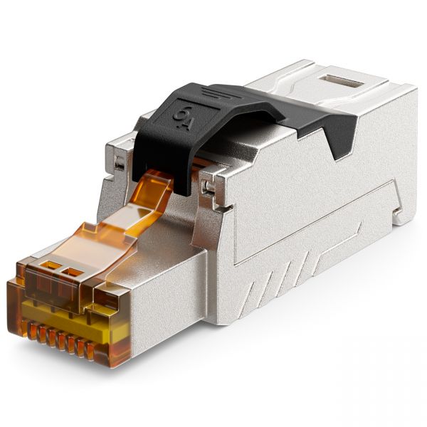 deleyCON 1x CAT 6a Netzwerkstecker Werkzeuglos Netzwerkkabel Patchkabel RJ45