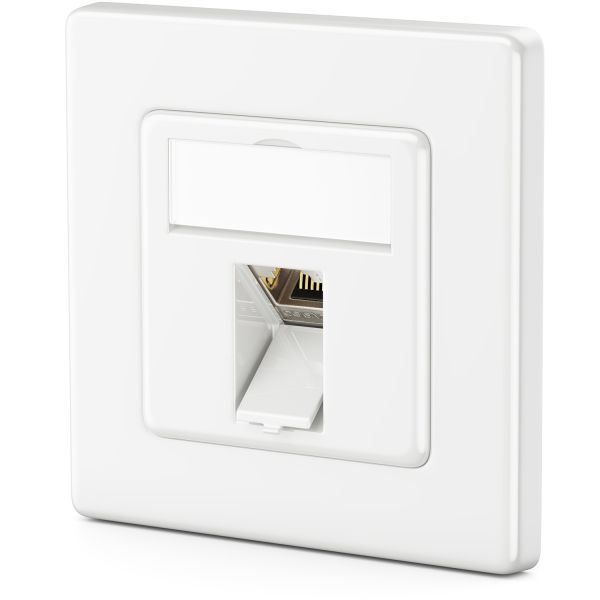 deleyCON 1x CAT8 Keystone Netzwerkdosen Set 1x Netzwerkdose &amp; 1x Keystone Modul