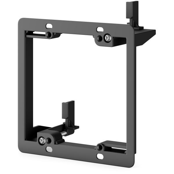 deleyCON Einbaurahmen für Multimedia Wanddosen Wandplatte 2 Gang
