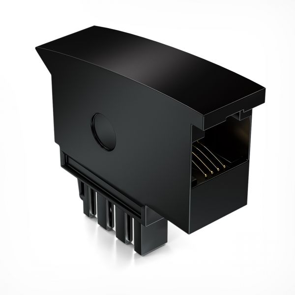 deleyCON Telefon Adapter Stecker TAE-F Stecker auf RJ11 Buchse 6P4C Kabeladapter