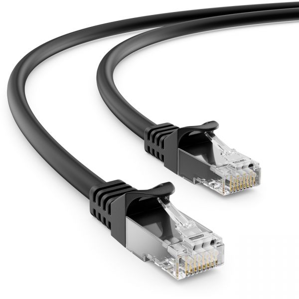 15m CAT 7 Patchkabel Netzwerkkabel RJ45 LAN DSL Netzwerk Ethernet Kabel Schwarz
