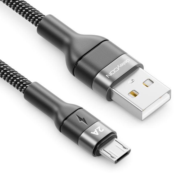 2m USB 2.0 Micro USB Kabel Ladekabel Datenkabel USB-A auf Micro USB PC Handy