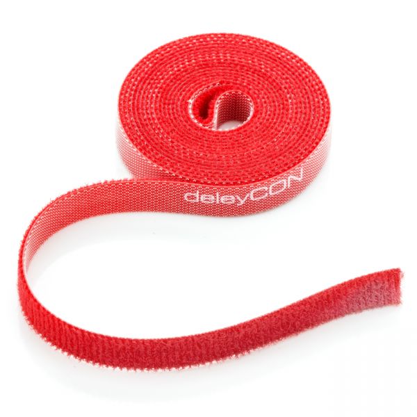 deleyCON 2m Klettband Rolle 10mm Breit Kabelbinder Klettverschluss Kabelklett