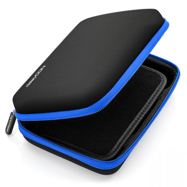 deleyCON Navi Tasche Navi Case Navigationsgerät bis 6,2" Zoll Schwarz Blau