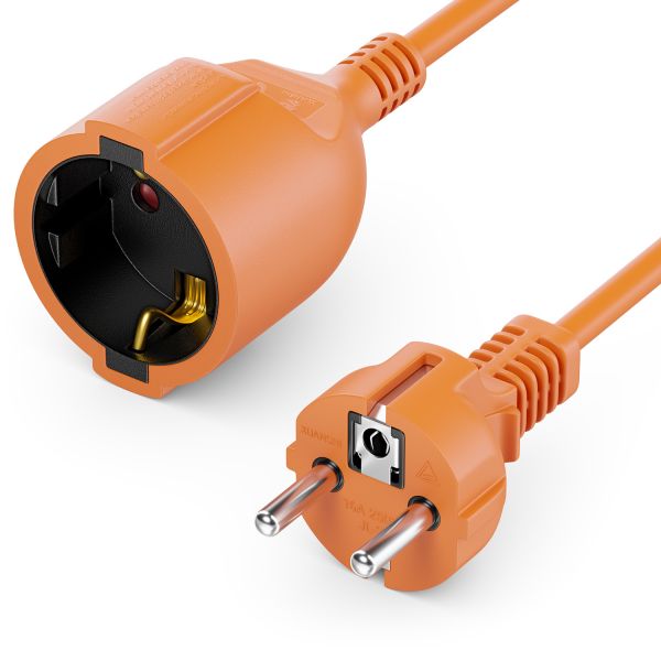 10m Verlängerungskabel Stromkabel Verlängerung Netzkabel Schutzkontakt Stecker