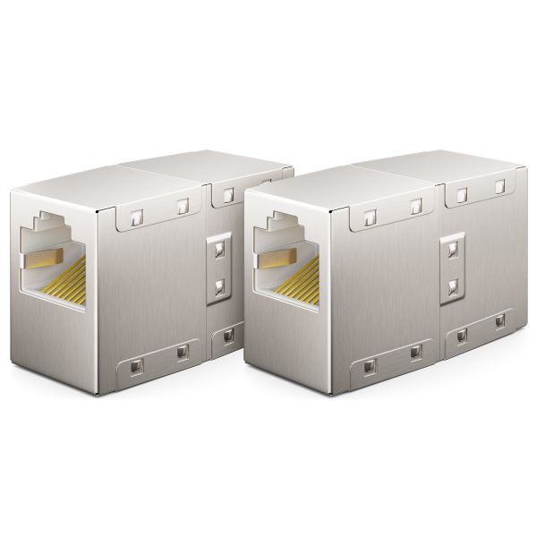 deleyCON 2x RJ45 Netzwerkkabel Kupplung Patchkabel Verbinder Modular Kupplung