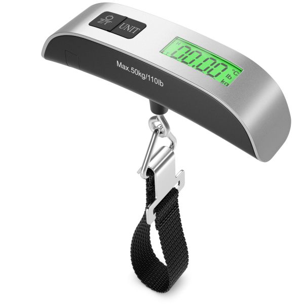Digitale Kofferwaage Gepäckwaage bis 50kg mit Haken TARA Waage Reisewaage