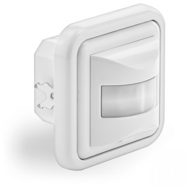 deleyCON Infrarot Wand Bewegungsmelder Unterputz - IP20 - 160° bis 9m - Weiß