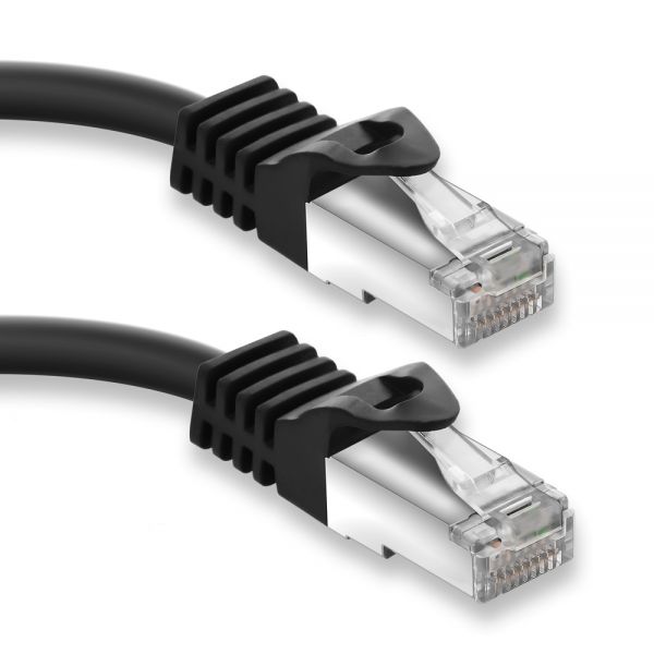 1m RJ45 Patchkabel mit CAT7 Rohkabel - S/FTP Netzwerkkabel LAN DSL Kabel