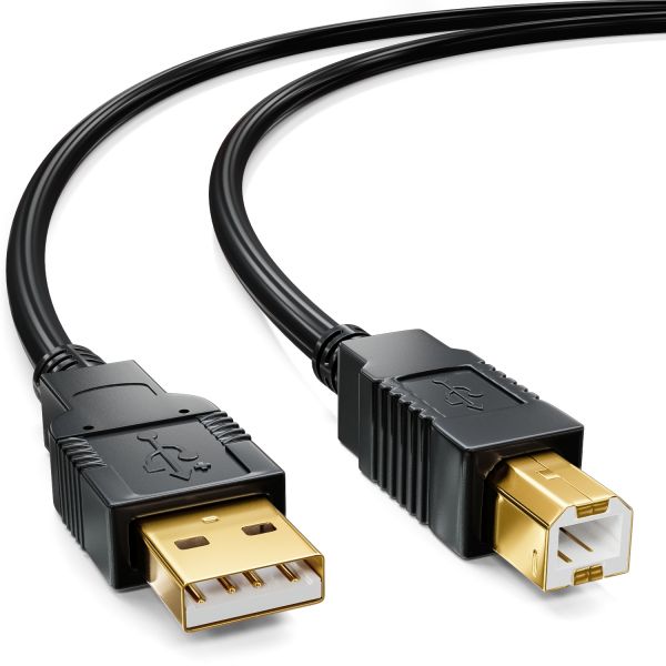 deleyCON 15m aktives USB 2.0 Kabel Drucker- &amp; Scannerkabel mit Signalverstärker