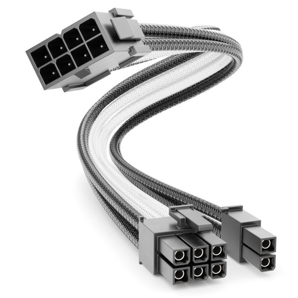 deleyCON 6+2 Pin PCI Express GPU Grafikkarte Strom Kabel Intern 30cm Weiß