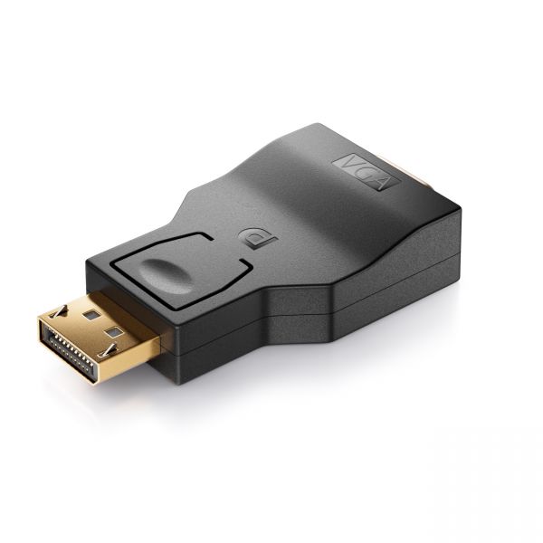 deleyCON Displayport zu VGA Adapter DP-Stecker zu VGA-Buchse für TV Computer