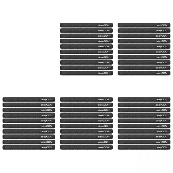 deleyCON 50x Klett Kabelbinder Kabel Band Klettband Klettbinder Klettverschluss