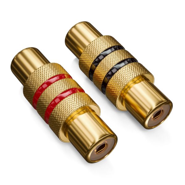 deleyCON Cinch Kupplung SET Audio Video Adapter Cinch-Buchse zu Cinch-Buchse