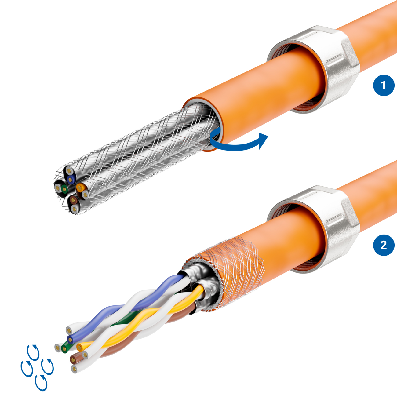 Netzwerk Stecker RJ45 Cat7 LAN Netzwerkstecker Grau Werkzeuglos Netzwerk Stecker RJ45 Cat7 LAN Netzwerkstecker Grau Werkzeuglos