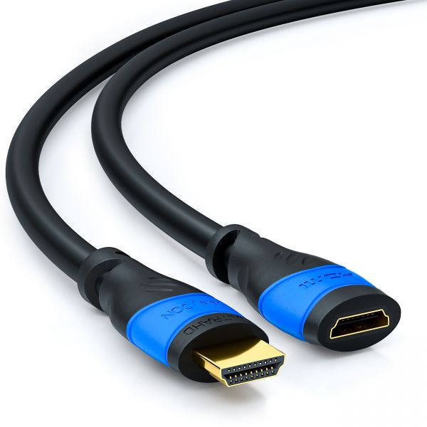 deleyCON 3m HDMI Verlängerung - HDMI 2.0 kompatibel UHD/4K/HDR/3D/1080p/2160p