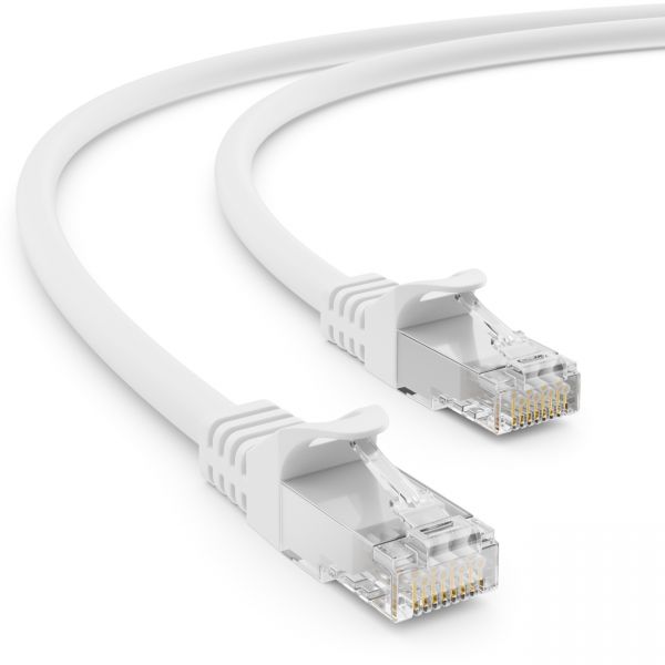 0,5m CAT 7 Patchkabel Netzwerkkabel RJ45 LAN DSL Netzwerk Ethernet Kabel weiß