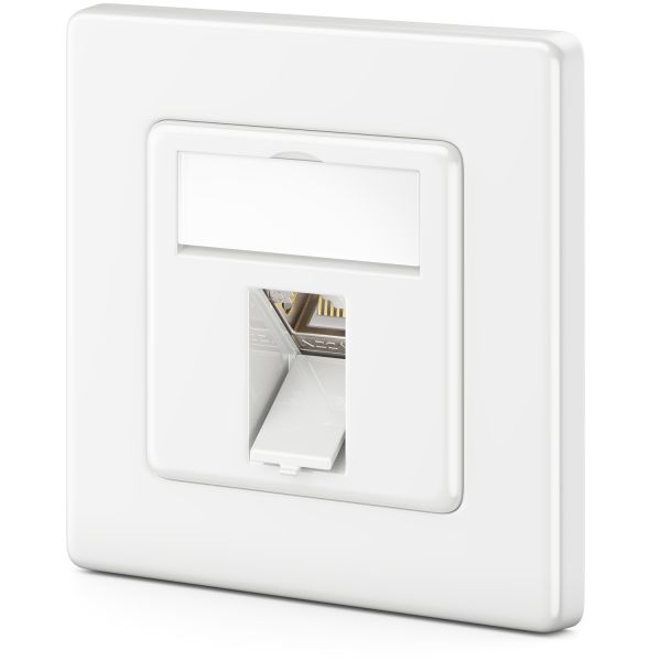 deleyCON 1x CAT7 Netzwerkdose 1 Port LAN Dose Anschlussdose + 1x CAT 7 Keystone