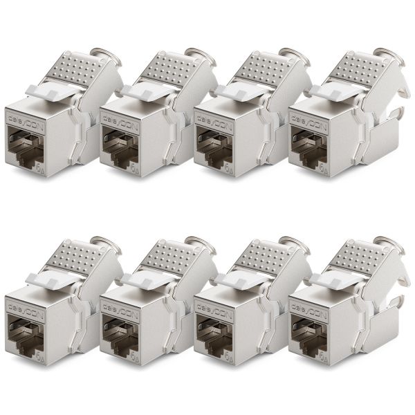Produktbild von RUIZHI 5x CAT 6a Keystone Modul – Werkzeuglos, 10 Gbit/s, Voll Geschirmt – Für Schnelle Netzwerke