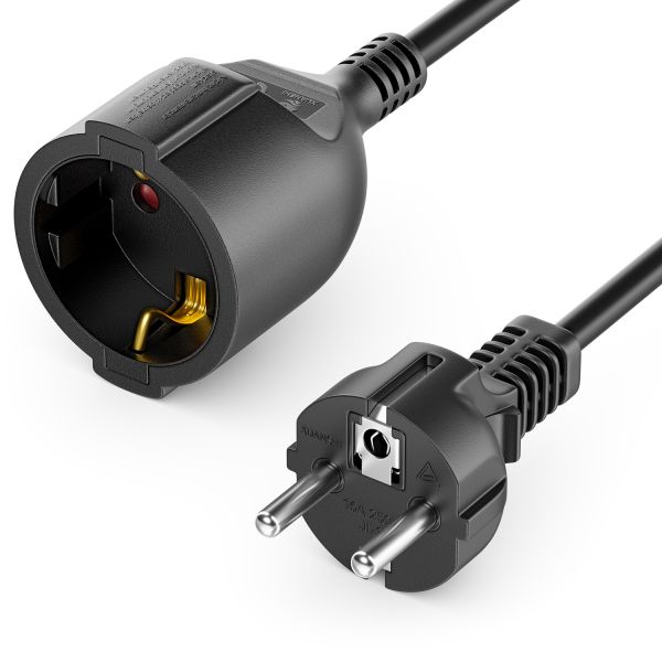 20m Verlängerungskabel Stromkabel Verlängerung Netzkabel Schutzkontakt Stecker
