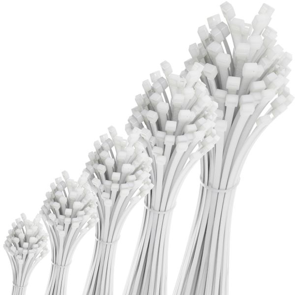 deleyCON 50x Kabelbinder 780mm x 9mm Sehr hohe Zugkraft Reißfestigkeit Weiß