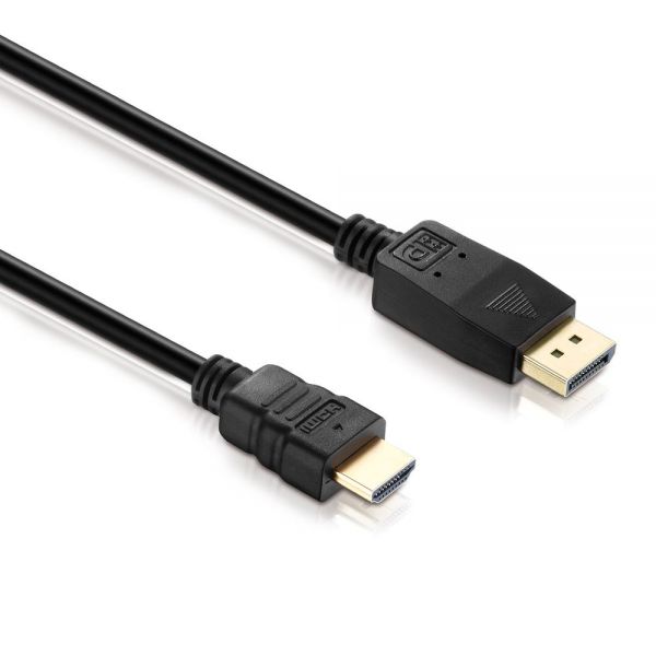 2m Displayport auf HDMI Kabel - Adapter Kabel 1080p FULL HD Displayport zu HDMI