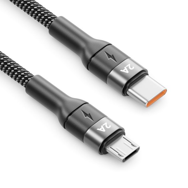 2m USB 2.0 Micro USB Kabel Ladekabel Datenkabel USB-C auf Micro USB PC Handy