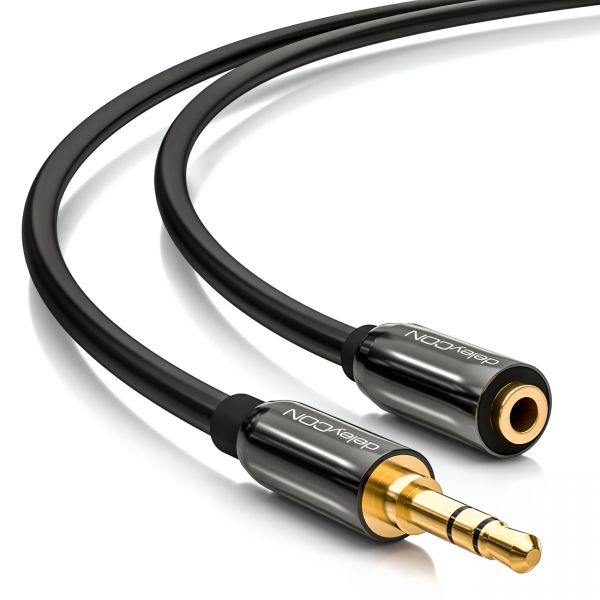deleyCON 10m HQ 3,5mm Klinken Kabel Verlängerung / Stecker zu Buchse