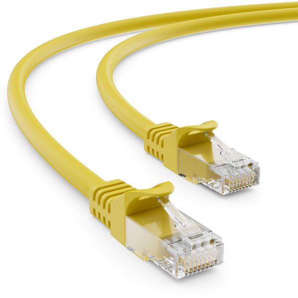 2m CAT 7 Patchkabel Netzwerkkabel RJ45 LAN DSL Netzwerk Ethernet Kabel gelb