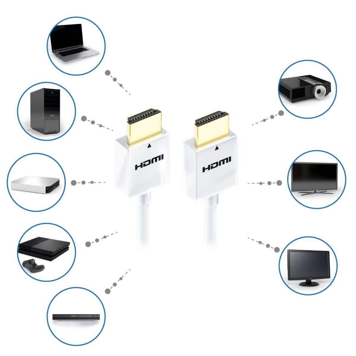 deleyCON 2x HDMI Presa Murale 1x Porta Montaggio Incasso - EARC, Alta deleyCON 2x HDMI Presa Murale 1x Porta Montaggio Incasso - EARC, Alta