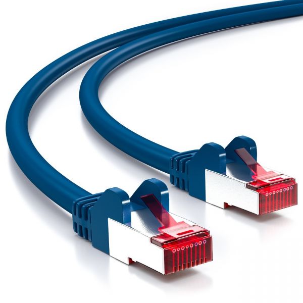 deleyCON 5m CAT6 Patchkabel S-FTP PIMF Netzwerkkabel Ethernetkabel - Blau