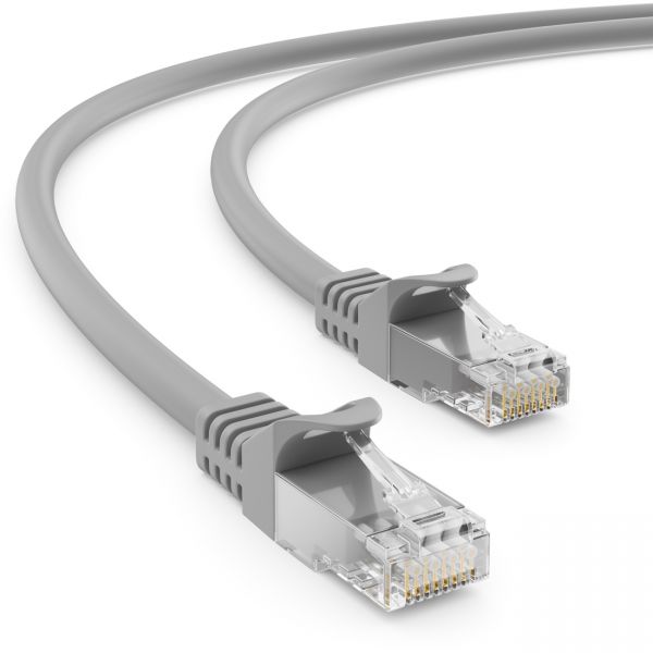 2m CAT 7 Patchkabel Netzwerkkabel RJ45 LAN DSL Netzwerk Ethernet Kabel grau