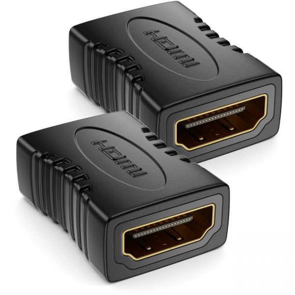 deleyCON 2 HDMI Adapter Kupplung Verbinder Typ A 4K Ultra HD UHD 3D Full HD HDR