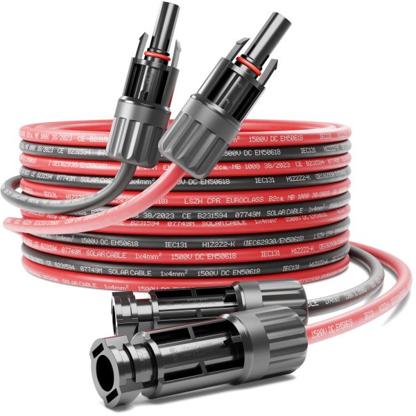 deleyCON 25m PV4 Solarkabel Verlängerung Set 4mm² für Photovoltaik-Anlagen
