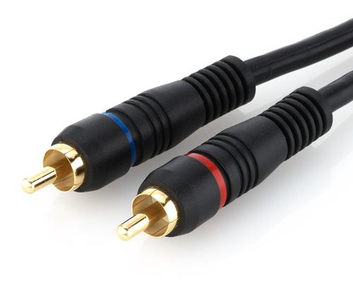 deleyCON HQ Stereo Audio Kabel 1,5m - 2x Cinch Stecker - vergoldet