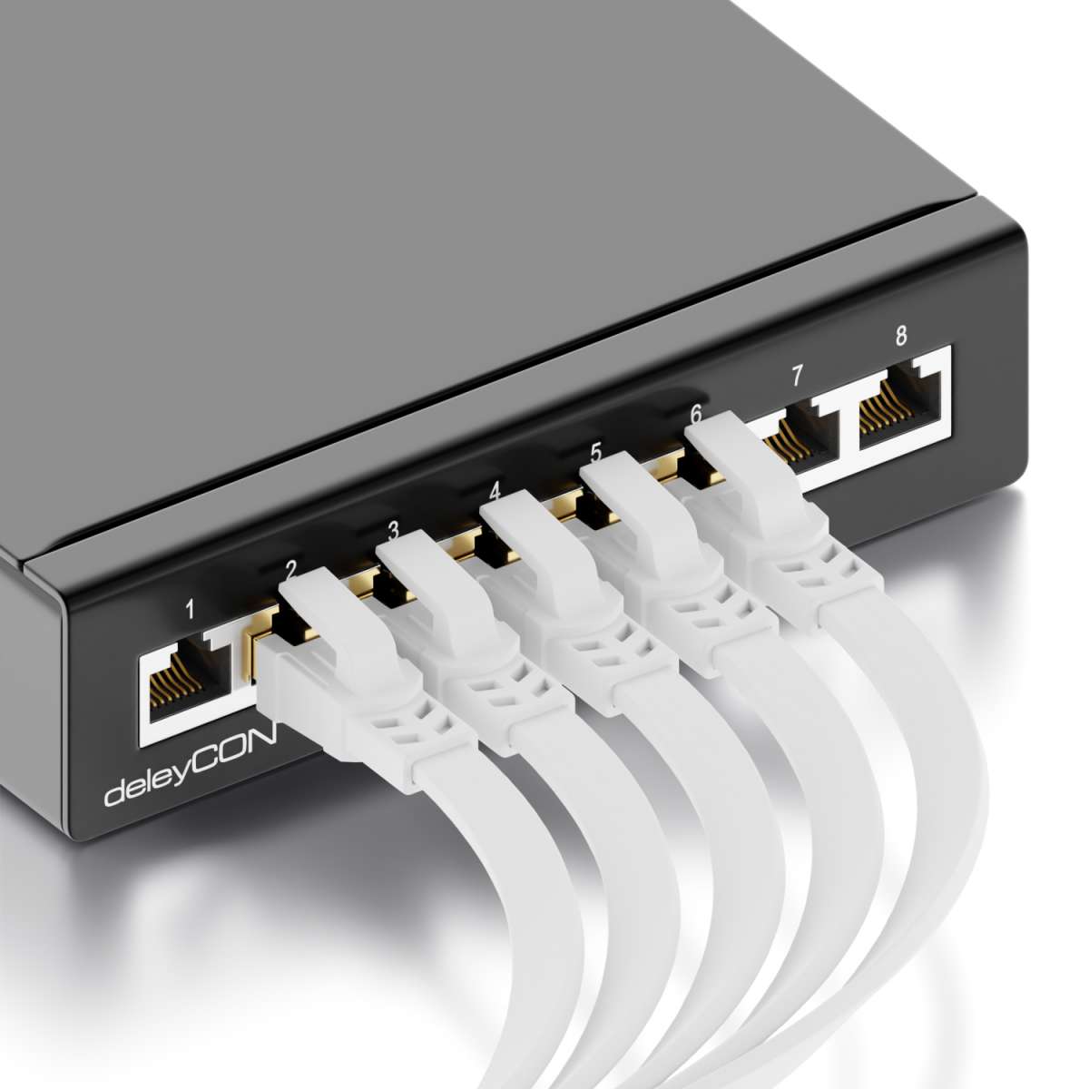 CSL - 15m CAT 8 Netzwerkkabel Flach Und Dünn - Lan Kabel Für 40