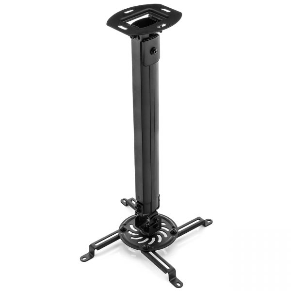 deleyCON Universal Beamerhalterung Deckenhalterung Neigbar Schwenkbar Schwarz