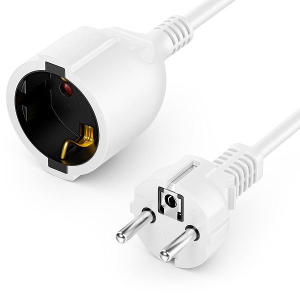 10m Verlängerungskabel Stromkabel Verlängerung Netzkabel Schutzkontakt Stecker