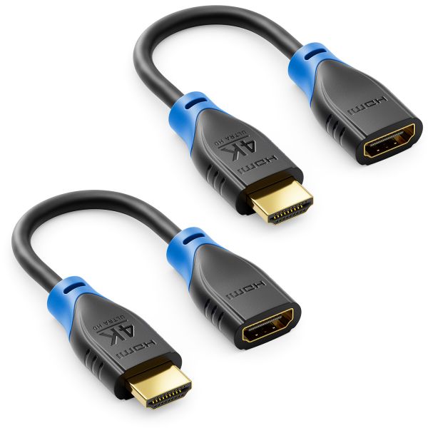 deleyCON 2x HDMI Verlängerung für TV Stick HDMI Adapter Kabel 4K 60Hz HDR10+