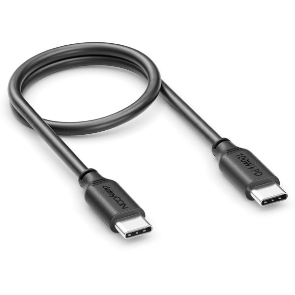deleyCON 0,30m USB C Kabel PD3.0 100W Schnellladekabel USB-C zu USB-C iPhone