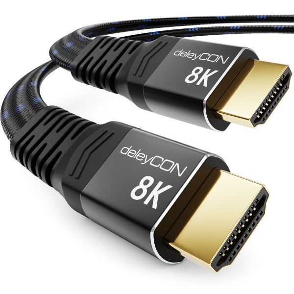 1m 8K UHD HDMI 2.1 Flachkabel HDR ARC Dolby 48Gbit/s 8K@60Hz 4K@144Hz 2K@240Hz