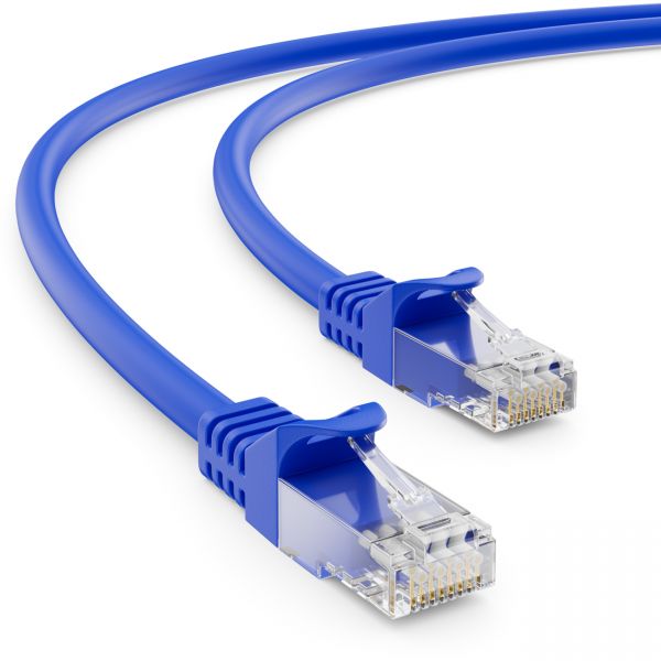0,25m CAT 7 Patchkabel Netzwerkkabel RJ45 LAN DSL Netzwerk Ethernet Kabel blau