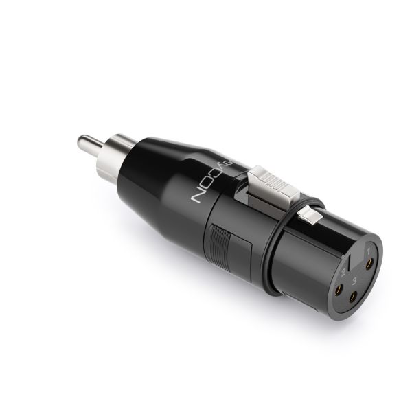 deleyCON Audio Adapter XLR auf Cinch RCA XLR Buchse auf Cinch RCA Stecker 3-Pin