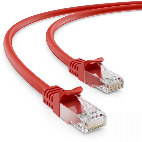 1m CAT 7 Patchkabel Netzwerkkabel RJ45 LAN DSL Netzwerk Ethernet Kabel rot
