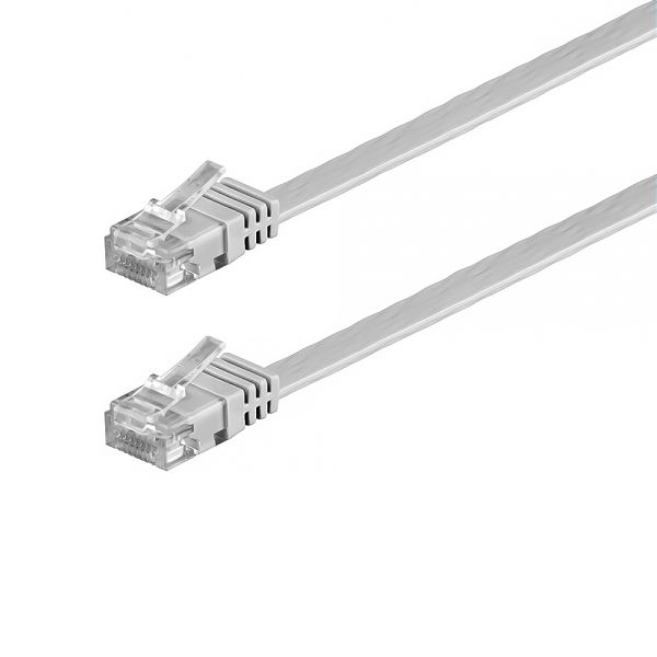 3m CAT6 Patchkabel Netzwerkkabel Flachkabel Ethernet LAN DSL Flach Kabel grau